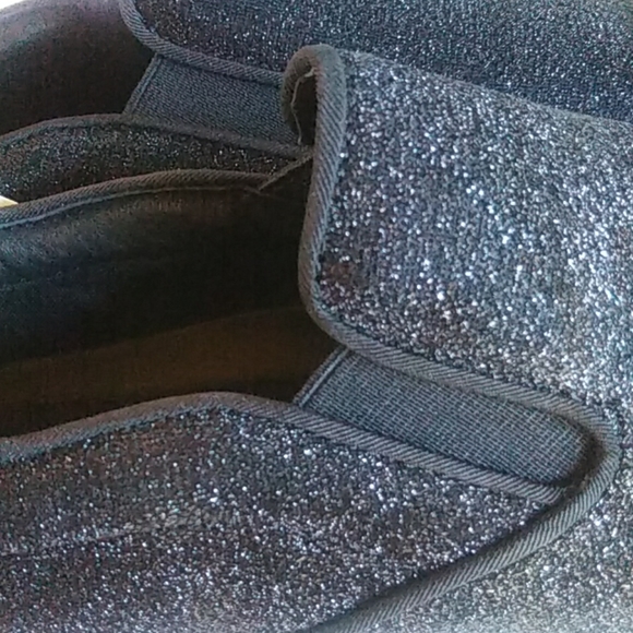 Women's Glitter Textile Material  Black Sneaker - Picture 8 of 8